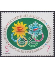 F-EX53344 AUSTRIA MNH 1992 OLYMPIC GAMES BARCELONA ALBERTVILLE.