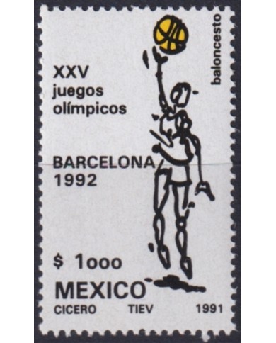 F-EX53350 MEXICO MNH 1992 OLYMPIC GAMES BARCELONA BASKETBALL.