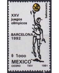 F-EX53350 MEXICO MNH 1992 OLYMPIC GAMES BARCELONA BASKETBALL.