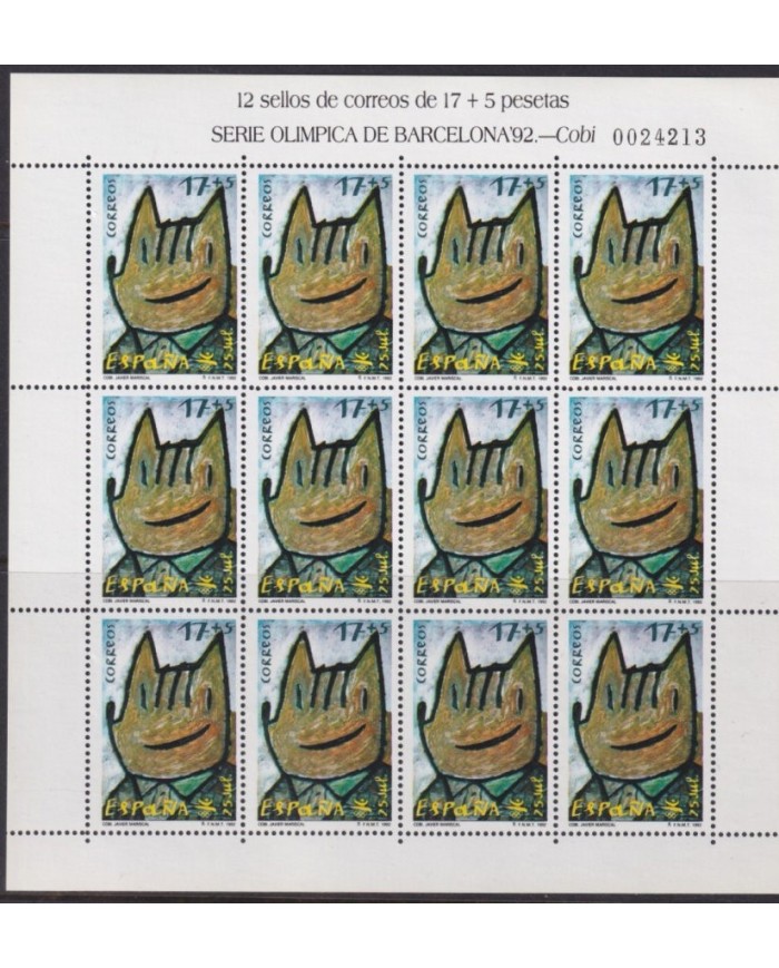 F-EX53021 ESPAÑA SPAIN MNH 1992 SHEET BARCELONA OLYMPIC GAMES.