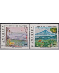 F-EX53725 EL SALVADOR MNH 1990 AMERICA UPAEP WILDLIFE LANDSCAPE MOUNTAING VOLCAN.