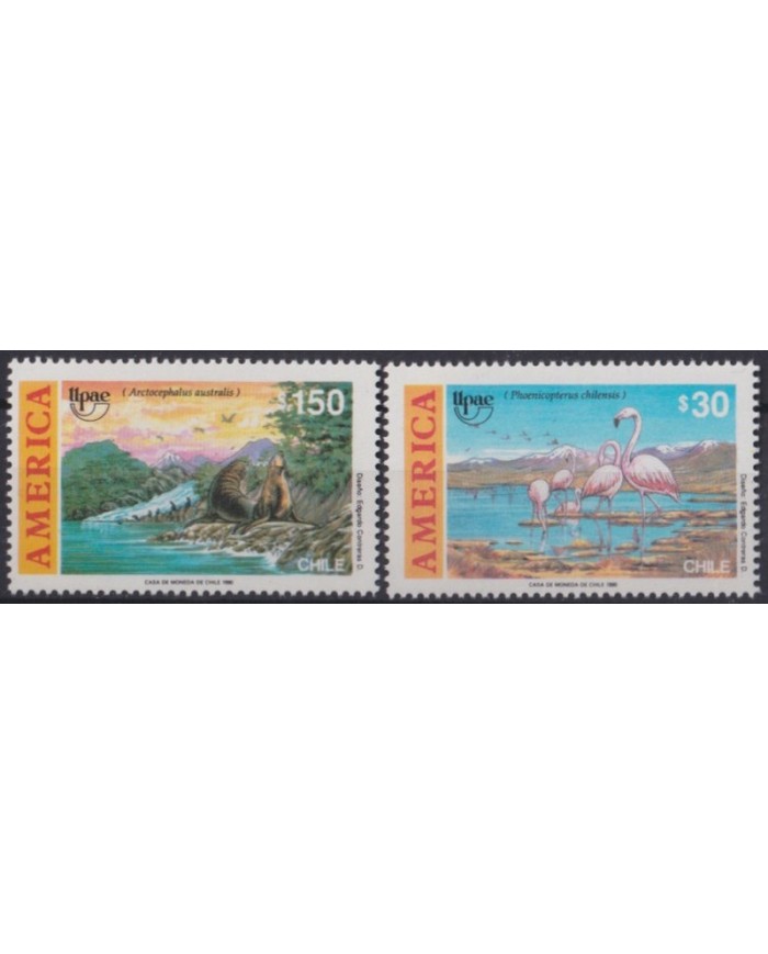 F-EX53738 CHILE MNH 1990 AMERICA UPAEP FAUNA BIRD AVES PAJAROS FLAMINGO PHOCA. F-EX53738 CHILE MNH 1990 AMERICA UPAEP FAUNA BIRD AVES PAJAROS FLAMINGO PHOCA.