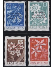 F-EX53224 ARGENTINA 1961 MNH AMERICAS DAY OVERPINT TEMEX-61 FLORES FLOWER.