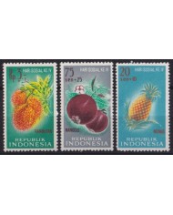 F-EX52879 INDONESIA 1961 MNH FRUIT RAMBUTAN PINNEAPLE MAGGIS.