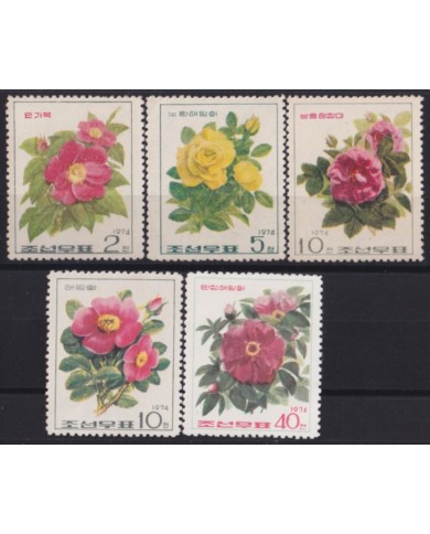 F-EX52878 KOREA 1974 NO GUM FLOWER FLORES ROSE.