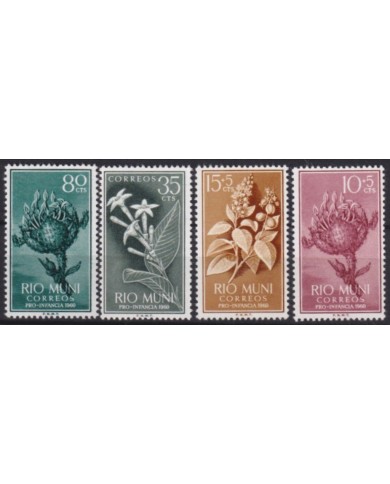 F-EX52885 RIO MUNI 1960 MNH PRO- CHILDREN FLOWER FLORES.