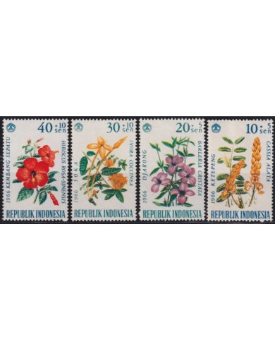 F-EX53729 INDONESIA 1966 MH FLOWER FLORES.