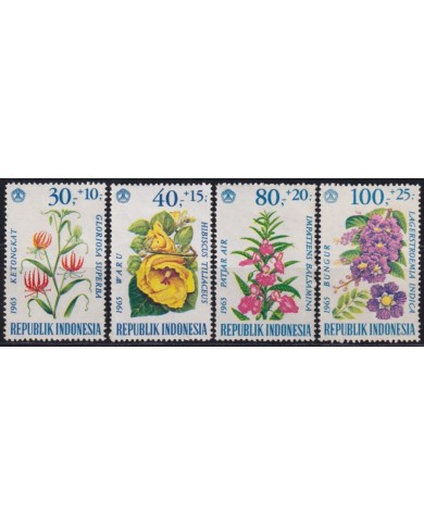 F-EX53730 INDONESIA 1965 MH FLOWER FLORES.