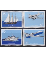 F-EX53510 AZORES PORTUGAL 1991 MNH AIRPLANTE AVION SAILING SHIP BARCOS.