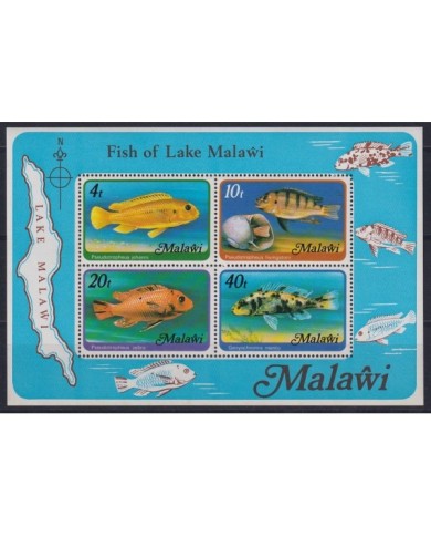 F-EX18280 MALAWI MNH 1977 MARINE SEA WILDLIFE FISH LAKE MALAWI.