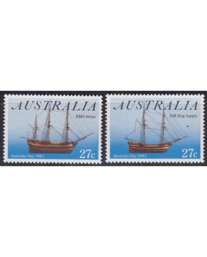 F-EX50902 AUSTRALIA 1983 MNH HISTORIC SAILING SHIP BARCOS.