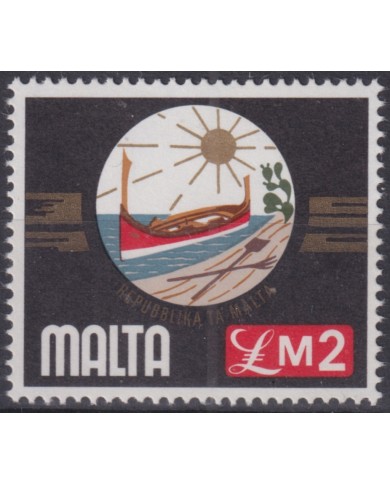F-EX50886 MALTA 1992 MNH £2 BOAT SHIP BARCOS.