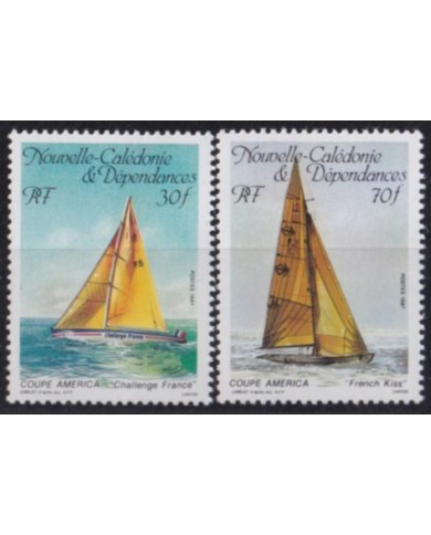 F-EX52929 NEW CALEDONIE 1987 MNH AMERICA CUP SAILING BOAT SHIP BARCOS.