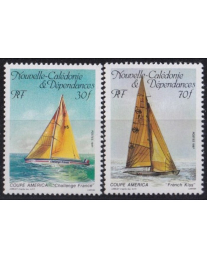 F-EX52929 NEW CALEDONIE 1987 MNH AMERICA CUP SAILING BOAT SHIP BARCOS.