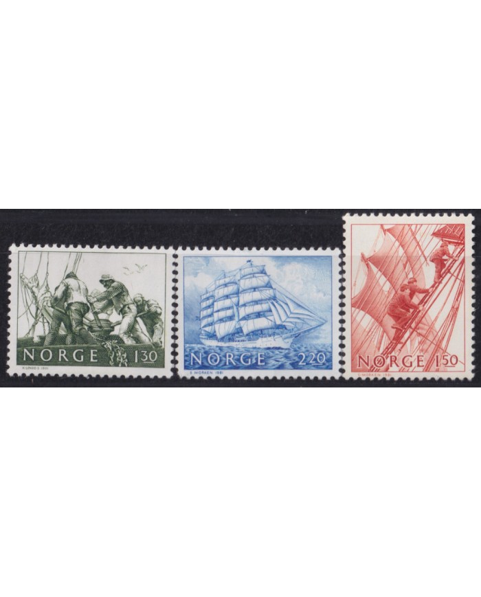 F-EX52930 NORWAY NOREG 1981 MNH SAILING BOAT SHIP BARCOS.