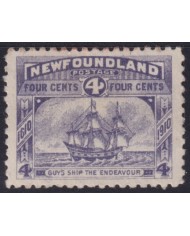 F-EX53656 NEWFOUNDLAND 1910 4c NO GUM ENDEABOUR SHIP BOAT BARCOS.