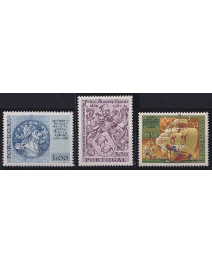 F-EX53213 PORTUGAL 1968 MNH PEDRO ALVAREZ CABRAL DISCOVERY BOAT SHIP BARCOS.