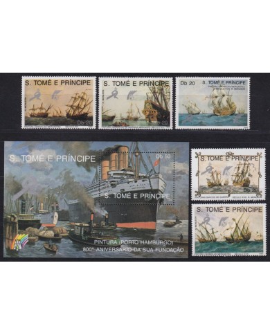 F-EX53030 SAO TOME I PRINCIPE 1989 MNH SAILING BOAT SHIP BARCOS.