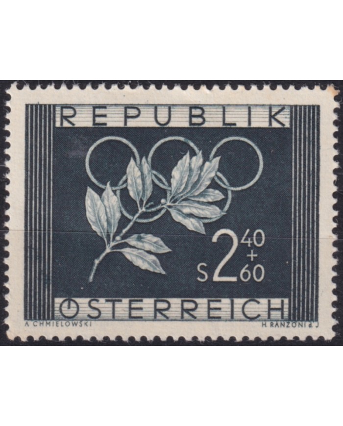 F-EX51144 AUSTRIA 1952 MH OLYMPIC GAMES RING.