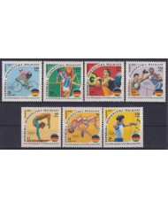 F-EX53464 MADAGASCAR 1992 MNH OLYMPIC GAMES BARCELONA ATHLETISM ARCHERY CYCLING BOXING.