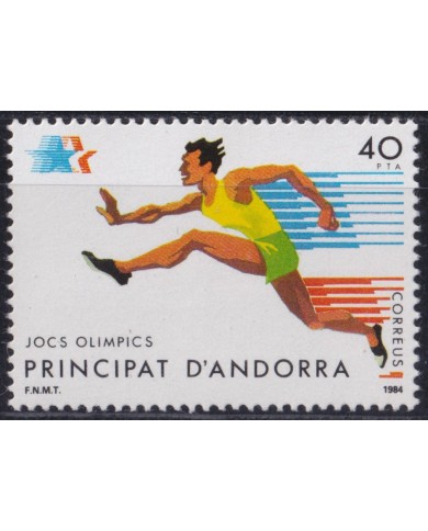 F-EX52872 ANDORRA MNH 1984 OLYMPIC GAMES LOS ANGELES ATHETISM