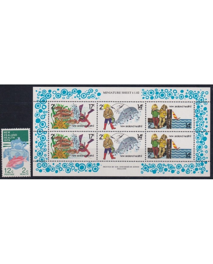 F-EX18299 NEW ZEALAND MNH 1979 SEA MARINE WILDLIFE FISH.