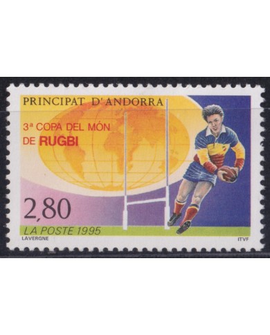 F-EX52869 ANDORRA MNH 1995 RUGBY WORLD CHAMPIONSHIP CUP.