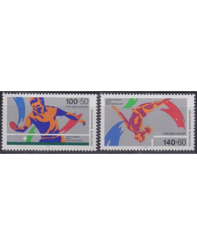 F-EX51179 GERMANY MNH 1989 SPORT TENNIS SWIMMING.