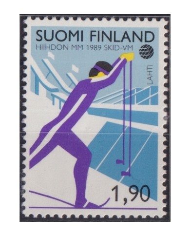 F-EX52164 FINLAND SUOMI 1989 MNH WINTER SPORT.
