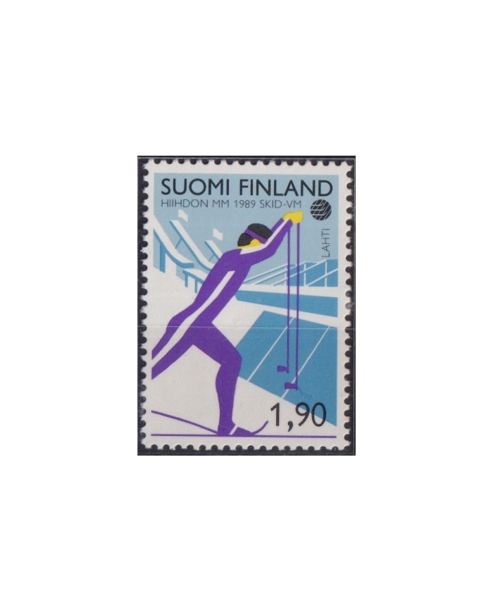 F-EX52164 FINLAND SUOMI 1989 MNH WINTER SPORT.