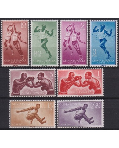 F-EX52886 GUINEA SPAIN 1958 MNH BOXING ATHLETISM BASKETBALL RUNNING