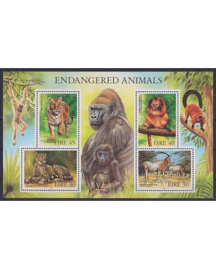 F-EX52919 IRELAND EIRE MNH 1998 ENDANGERED ANIMALS FAUNA MONKEY LEOPARD FELINE