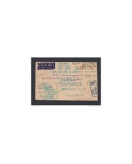 *F-EX1262 UK MALAYA MALAYSIA STRAIGHT SETTLEMENT PENANG TO INDIA REGISTERED