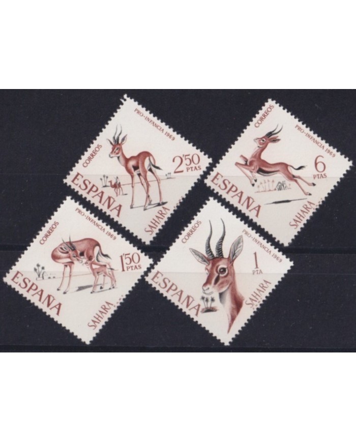F-EX52900 SAHARA SPAIN MNH 1969 PRO CHILDREN ANTELOPE.