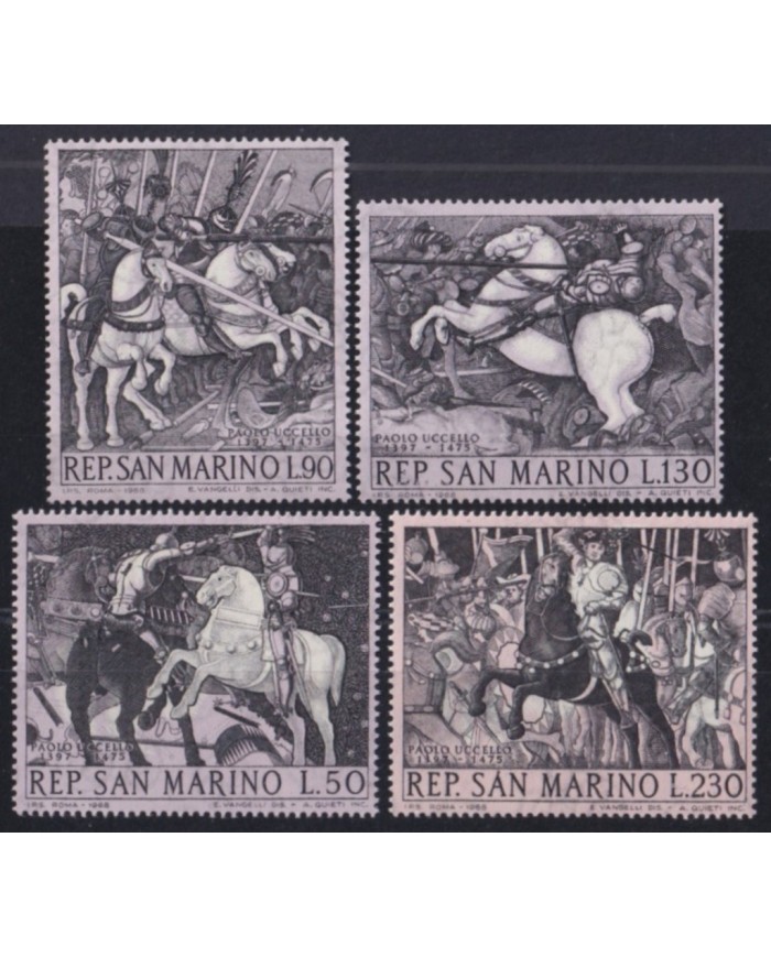 F-EX52910 SAN MARINO MNH 1968 PAOLO UCELLO HORSE PAINTING ART.