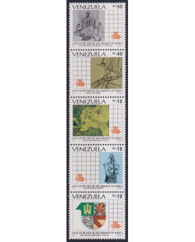 F-EX53002 VENEZUELA MNH 1991 DISCOVERY OF AMERICA SHIP COLUMBUS.