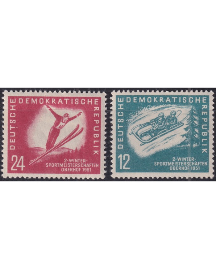 F-EX51141 GERMANY DDR MNH 1951 CHAMPIONSHIP WINTER GAMES.