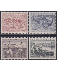 F-EX51136 CZECHOSLOVAKIA MLH 1952 SPORT HOCKEY CONOES CYCLE PHYSICAL CULTURE.