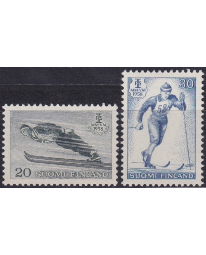 F-EX51155 FINLAND SUOMI MH 1958 WINTER SPORT SKI.