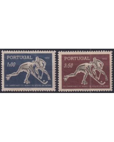 F-EX51132 PORTUGAL 1953 MLH WORLD CHAMPIONSHIP OF HOCKEY.