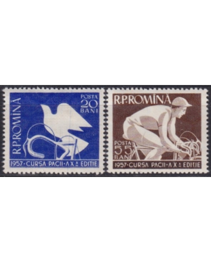 F-EX50988 RUMANIA 1957 MLH CYCLING PEACE RACE.