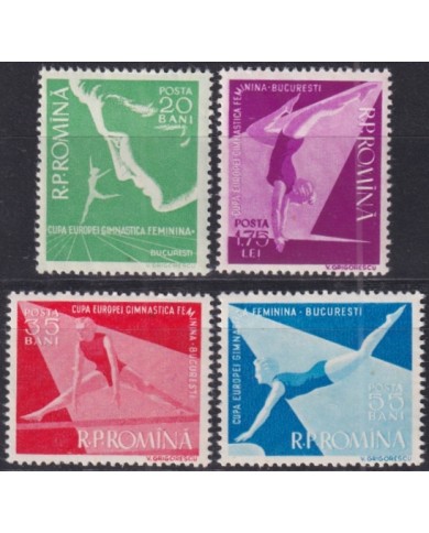 F-EX50986 RUMANIA 1957 MLH EUROPEAN GYMNASTIC CHAMPIONSHIP.