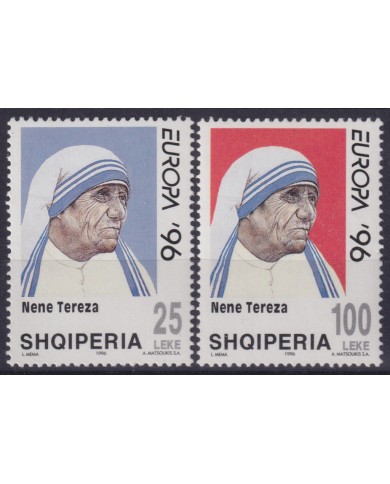 F-EX53661 ALBANIA 1996 MNH RELIGION MOTHER TERESA EUROPA.