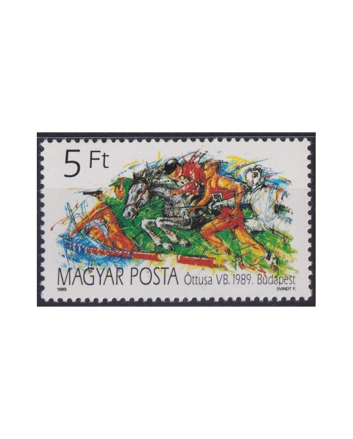 F-EX52171 HUNGARY MNH 1989 SPORT PENTATHLON HORSE FENCING EUROPEAN CHAMPIONSHIP.