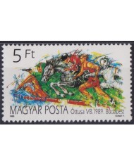 F-EX52171 HUNGARY MNH 1989 SPORT PENTATHLON HORSE FENCING EUROPEAN CHAMPIONSHIP.