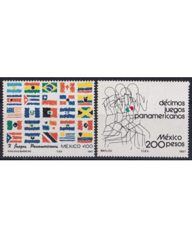 F-EX52877 MEXICO MNH 1987 SPORT PANAMERICAN GAMES INDIANAPOLIS RUNNING.