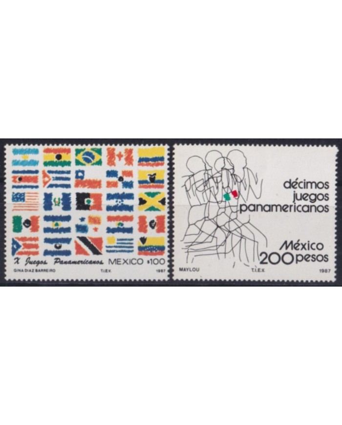 F-EX52877 MEXICO MNH 1987 SPORT PANAMERICAN GAMES INDIANAPOLIS RUNNING.