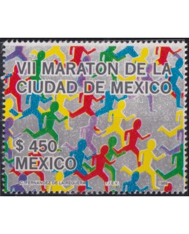 F-EX52199 MEXICO MNH 1989 SPORT VII MARATON CIUDAD DE MEXICO.