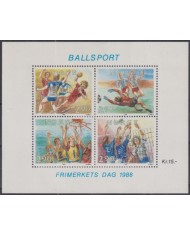 F-EX52110 NORWAY NORGE MNH 1988 SPORT SOCCER HANDBALL BASKETBALLA VOLLEYBALL