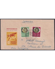 F-EX45356 GERMANY 1951 FDC NATIONAL PHILATELIC EXPO SPECIAL CANCEL.